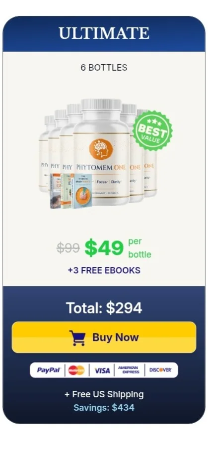 Phytomem One™ 6 bottles pricing